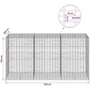 Gabionas su 5 mm viela ir 5x10 cm tinkleliu 300x100x150 cm
