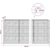 Gabionas su 5 mm Viela ir 5x10 cm Tinkleliu 900x20x150 cm