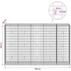 Gabionas su 5 mm viela ir 5x10 cm tinkleliu 250x50x150 cm