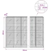 Gabionas su 5 mm Viela ir 5x10 cm Tinkleliu 750x20x200 cm