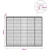 Gabionas su 5 mm viela ir 5x10 cm tinkleliu 250x50x200 cm