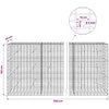 Gabionas su 5 mm Viela ir 5x10 cm Tinkleliu 1100x20x150 cm