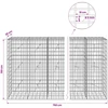 Gabionas su 5 mm viela ir 5x10 cm tinkleliu 750x20x150 cm