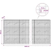 Gabionas su 5 mm Viela ir 5x10 cm Tinkleliu 1000x10x150 cm