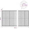 Gabionas su 5 mm Viela ir 5x10 cm Tinkleliu 950x30x200 cm