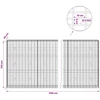 Gabionas su 5 mm Viela ir 5x10 cm Tinkleliu 1100x30x150 cm