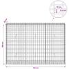 Gabionas su 5 mm Viela ir 5x10 cm Tinkleliu 150x30x100 cm