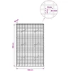 Gabionas su 5 mm Viela ir 5x10 cm Tinkleliu 100x10x150 cm