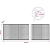 Gabionas su 5 mm viela ir 5x2,5 cm tinkleliu 600x20x100 cm