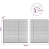 Gabionas su 5 mm viela ir 5x2,5 cm tinkleliu 1200x20x150 cm