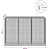 Gabionas su 5 mm viela ir 5x2,5 cm tinkleliu 300x100x200 cm