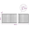 Gabionas su 5 mm viela ir 5x2,5 cm tinkleliu 1000x30x100 cm