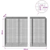 Gabionas su 5 mm viela ir 5x2,5 cm tinkleliu 1150x100x200 cm