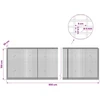Gabionas su 5 mm viela ir 5x2,5 cm tinkleliu 800x30x100 cm