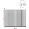 Gabionas su 5 mm viela ir 5x2,5 cm tinkleliu 250x30x200 cm