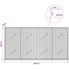 Gabionas su 5 mm viela ir 5x5 cm tinkleliu 200x10x100 cm