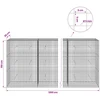 Gabionas su 5 mm viela ir 5x5 cm tinkleliu 1200x30x150 cm