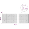 Gabionas su 5 mm viela ir 5x5 cm tinkleliu 600x20x100 cm