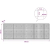 Gabionas su 5 mm viela ir 5x5 cm tinkleliu 450x20x150 cm