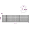 Gabionas su 5 mm viela ir 5x5 cm tinkleliu 600x20x150 cm