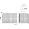 Gabionas su 5 mm viela ir 5x5 cm tinkleliu 700x30x100 cm