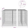 Gabionas su 5 mm viela ir 5x5 cm tinkleliu 650x100x150 cm