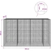 Gabionas su 5 mm viela ir 5x5 cm tinkleliu 350x50x200 cm
