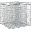 Gabioninė pakelta lova 2 pcs Sidabrinė