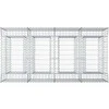 Gabioninė pakelta lova 2 pcs Sidabrinė