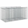Gabioninė pakelta lova 2 pcs Sidabrinė
