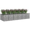 Gabioninė pakelta lova 2 pcs Sidabrinė