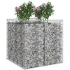 Gabioninė pakelta lova 2 pcs Sidabrinė