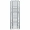 Gabioninė pakelta lova 2 pcs Sidabro 130 x 50 x 150 cm