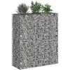 Gabioninė pakelta lova 2 pcs Sidabro 130 x 50 x 150 cm
