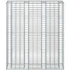 Gabioninė pakelta lova 2 pcs Sidabro 130 x 50 x 150 cm