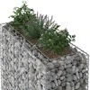 Gabioninė pakelta lova 2 pcs Sidabro 130 x 50 x 150 cm