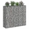 Gabioninė pakelta lova 2 pcs Sidabro 170 x 50 x 150 cm