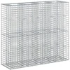 Gabioninė pakelta lova 2 pcs Sidabro 170 x 50 x 150 cm