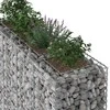 Gabioninė pakelta lova 2 pcs Sidabro 170 x 50 x 150 cm