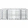 Gabioninė pakelta lova 2 pcs Sidabrinė