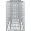 Gabioninė pakelta lova 2 pcs Sidabro 250 x 50 x 80 cm