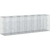 Gabioninė pakelta lova 2 pcs Sidabro 250 x 50 x 80 cm