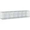 Gabioninė pakelta lova 2 pcs Sidabro 260 x 60 x 55 cm