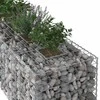 Gabioninė pakelta lova 2 pcs Sidabro 260 x 60 x 55 cm