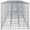Gabioninė pakelta lova 2 pcs Sidabro 260 x 60 x 55 cm