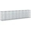 Gabioninė pakelta lova 2 pcs Sidabro 330 x 50 x 80 cm