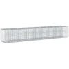 Gabioninė pakelta lova 2 pcs Sidabro 340 x 60 x 55 cm