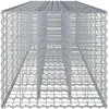 Gabioninė pakelta lova 2 pcs Sidabro 340 x 60 x 55 cm