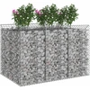 Gabioninė pakelta lova 2 vnt. 150 x 100 x 100 cm Sidabrinė