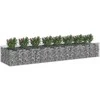 Gabioninė pakelta lova 3 pcs Sidabrinė